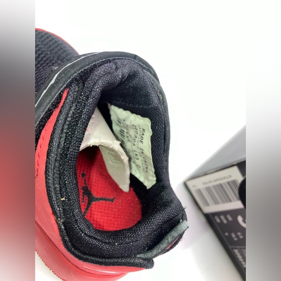 Jordan LX2 (TD) 3C BLACK/MET SILVER-VAR RED-WHITE NOIR/ARGMET RPRO-BLA Rare BABY - Picture 6 of 6